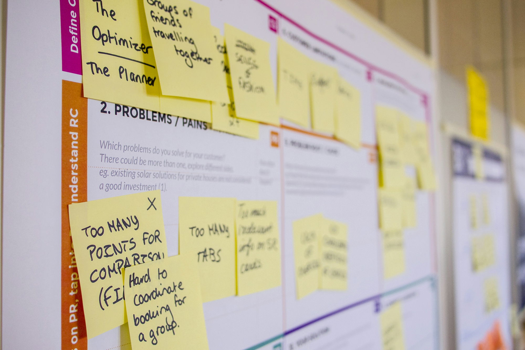 printed-sticky-notes-glued-on-board.jpg printed sticky notes glued on board